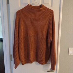 Knit mock neck sweater - Monkl - terra cotta like new size M